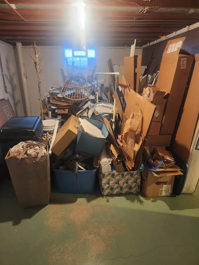 Roll-off dumpster container at job site for 20 Yard Dumpster Rental in Winfield